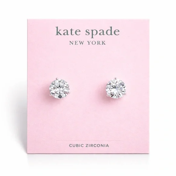 Kate Spade Brilliant Statements Tri-prong Stud Earrings - Picture 2 of 3
